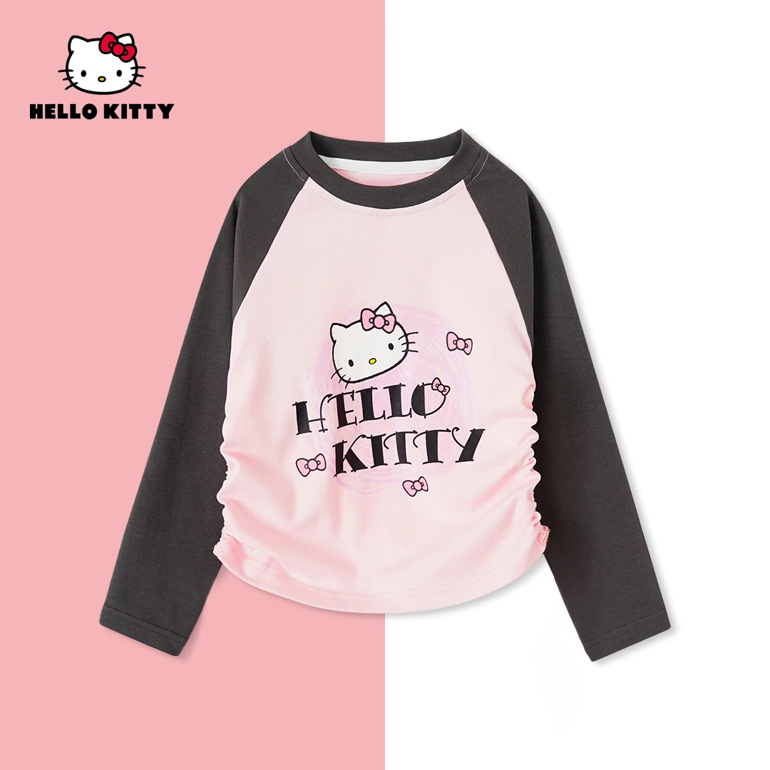 HelloKitt秋季新款女童装衣服中大时尚儿童打底衫AC4321BX120 KT