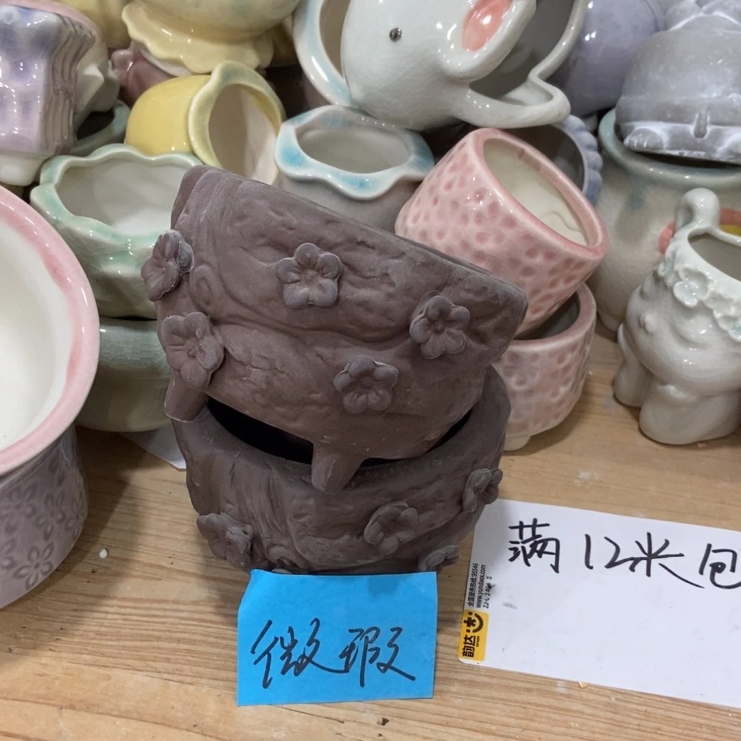 红陶陶瓷花盆凑12米包邮