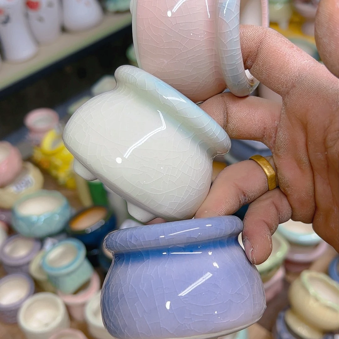 红陶陶瓷花盆当场满12包邮