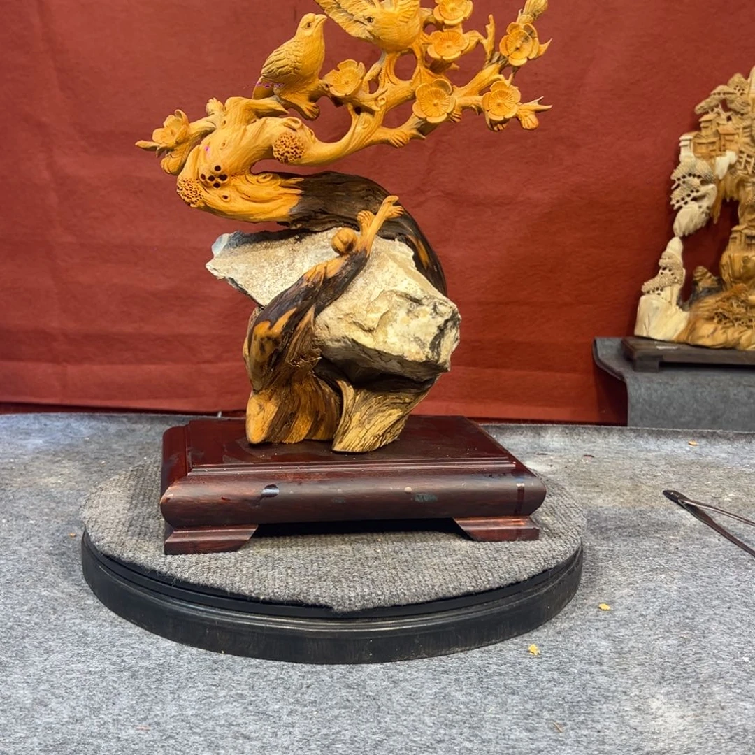 韩***冬柏木崖柏居家摆件工艺品