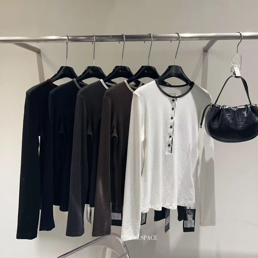 99-2163新款—撞色上衣