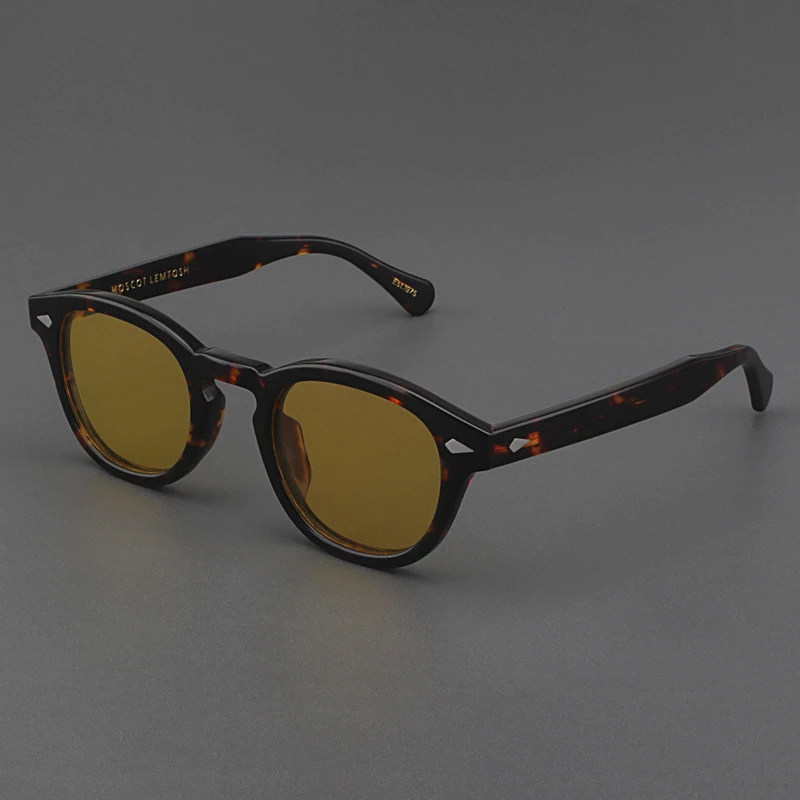 MOSCOT LEMTOSH太阳镜男款板材复古玳瑁框眼镜偏光夜视黄色墨镜女