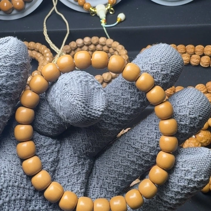 点***点手串猴头核桃道珠玻璃老型