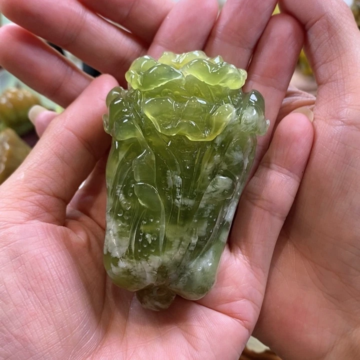 蛇纹石玉未镶嵌手把