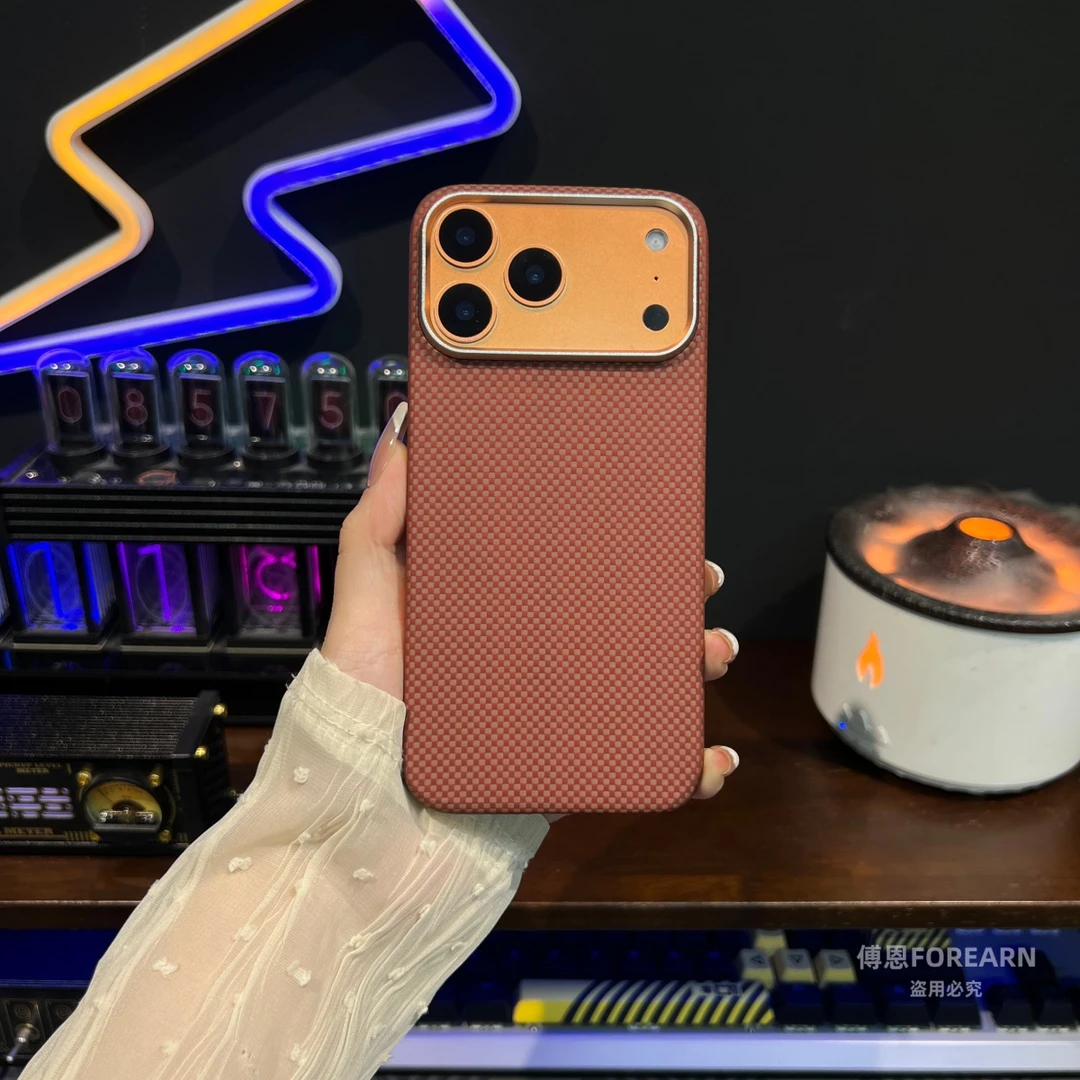 适用于真凯夫拉iPhone苹果17ProMax手机壳17pro碳纤维超薄磁吸