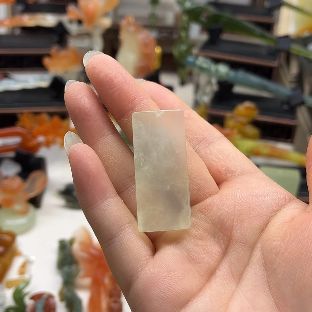 蛇纹石玉未镶嵌岫玉发簪