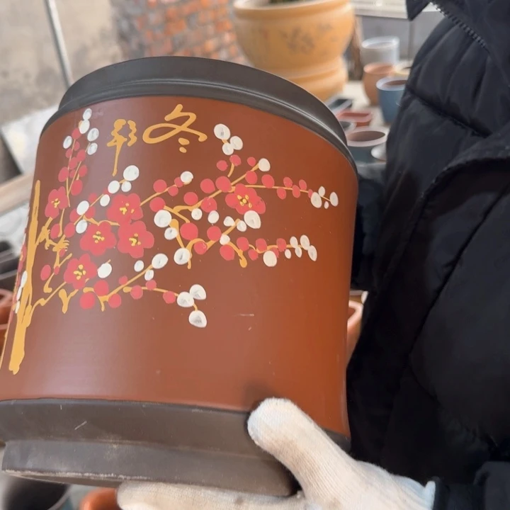 紫砂紫砂花盆25*22