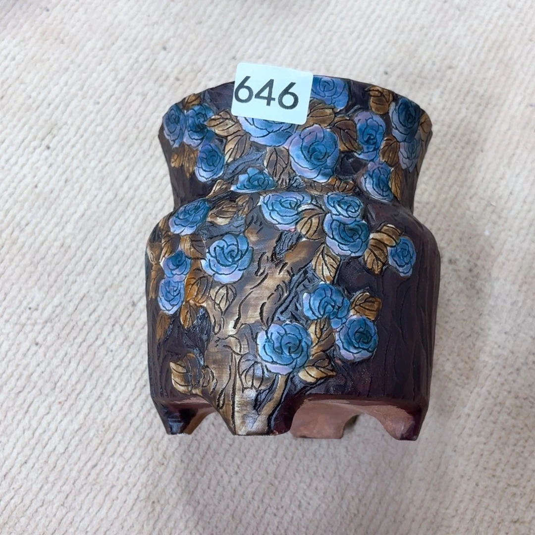 老***狼紫砂花盆陶瓷多肉花盆精品