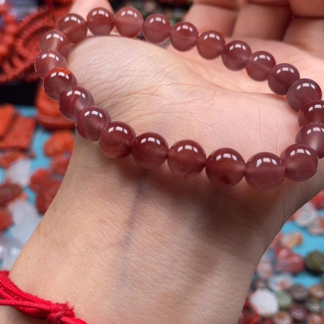 手链未镶嵌南红玛瑙川料8mm