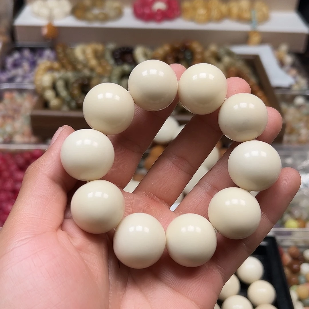 手串菩提根/象牙果23尺寸圆珠微瑕一条