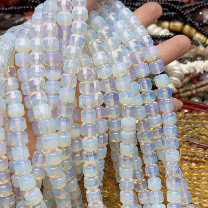 玛瑙/玉髓合金珠宝半成品一条9m蛋白石车轮珠