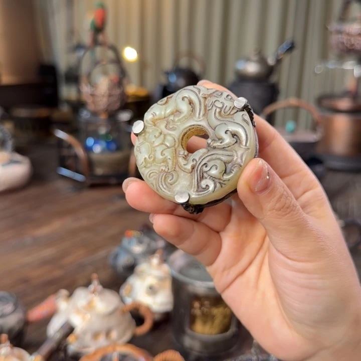 无***境盖置盖置茶具摆件