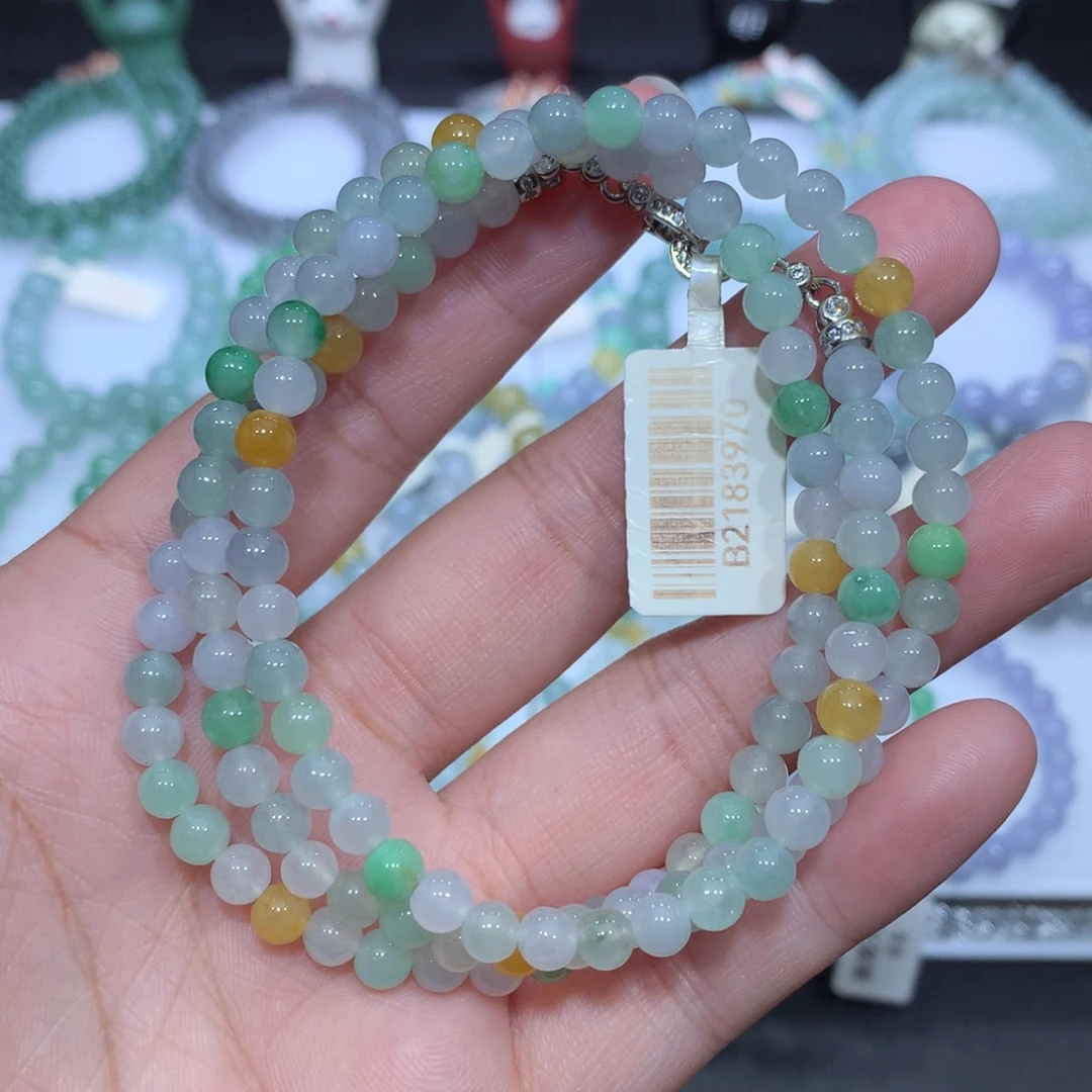 翡翠未镶嵌手串天然