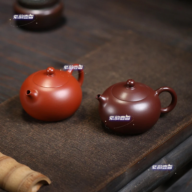 宜兴紫砂壶 茶具礼品壶刻字原矿紫砂朱泥西施壶220ml