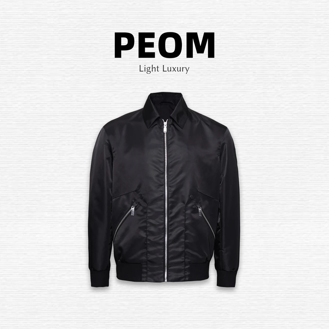 878223【再生尼龙】经典三防90%拒水I秋季新款翻领夹克拼绵羊皮外套