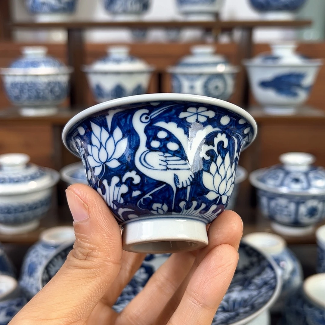 元青花一路连科小压手杯