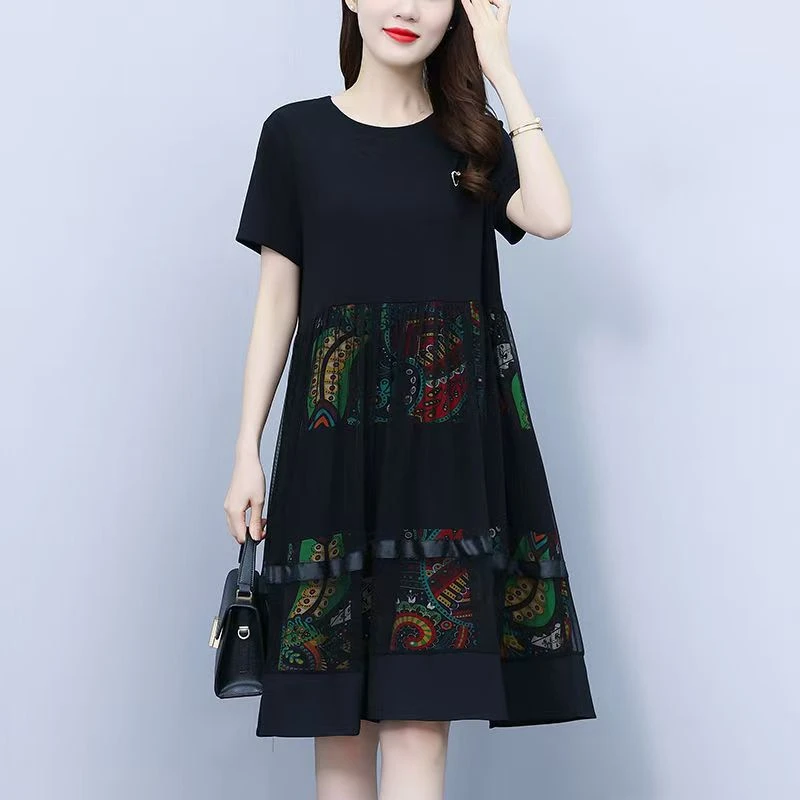 【A721】2025新款优雅洋气时尚修身显瘦高端高贵气质拼接连衣裙