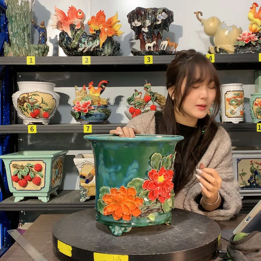 N***k高温烧制石湾盆花盆