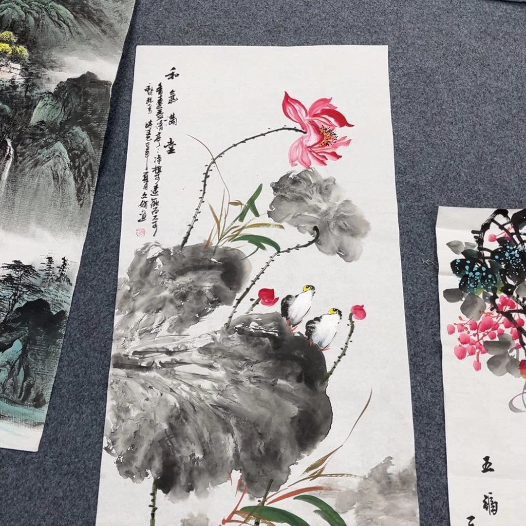 国画宣纸手绘，手工作品