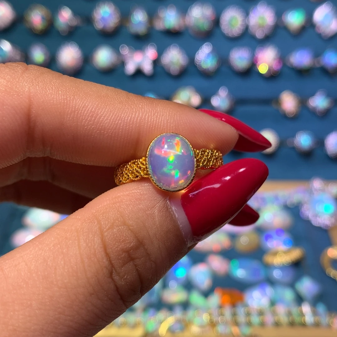 欧泊银S925镶嵌戒指款