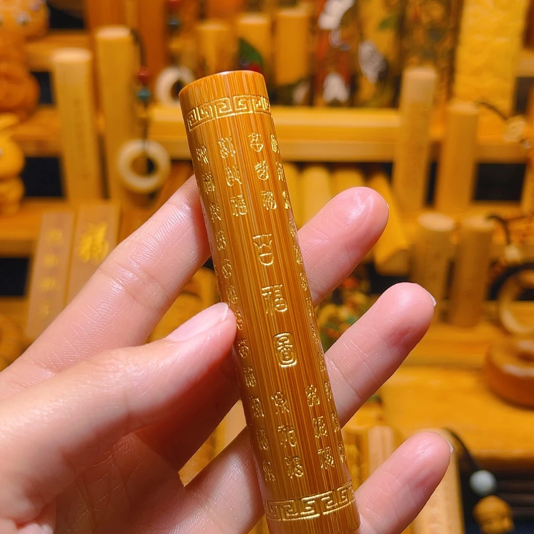 竹竹雕红皮定制百福图
