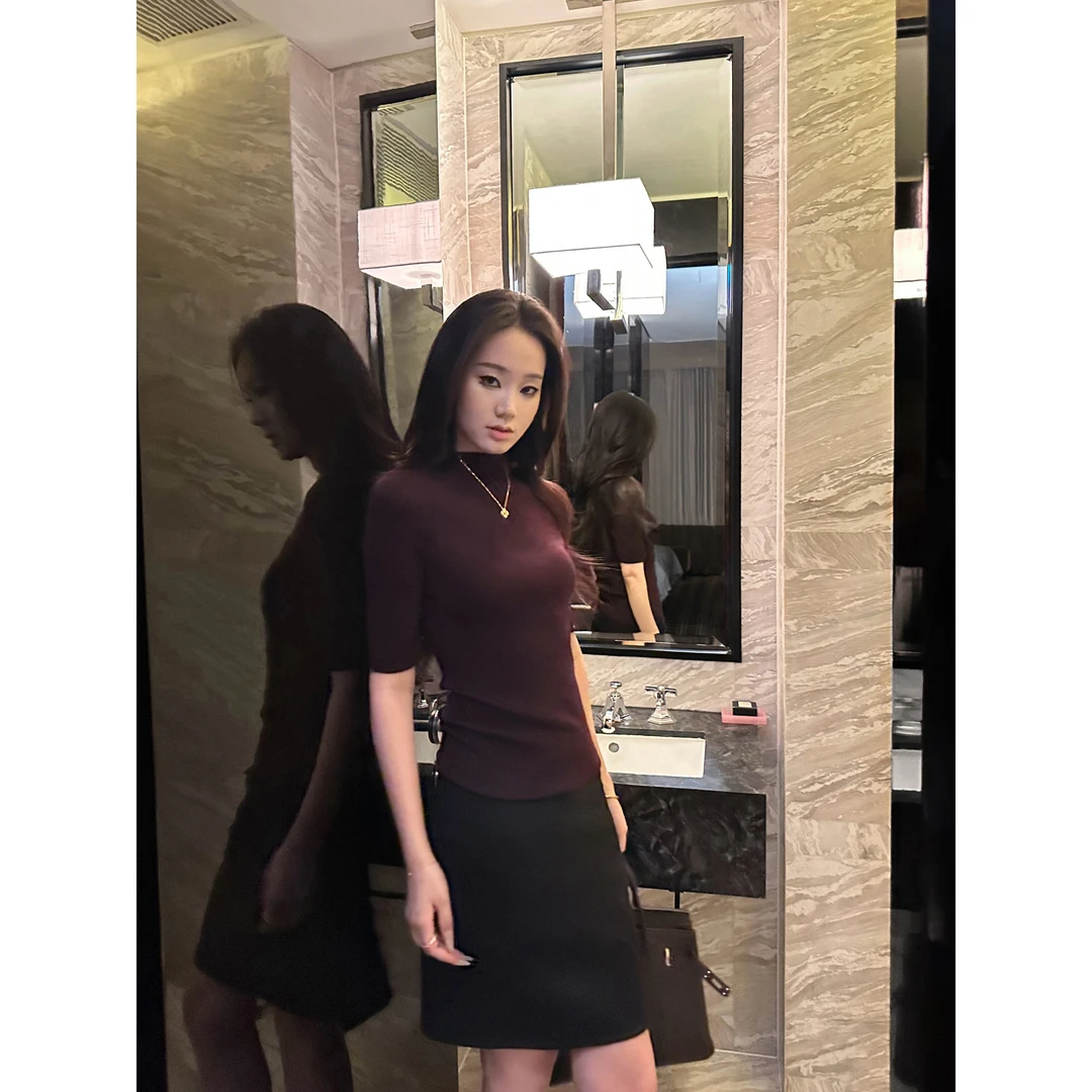 舒适满分|百搭王 无缝一体毛打底针织衫修身上衣女