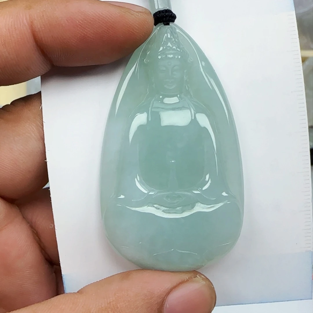 翡翠未镶嵌颈饰云****～，