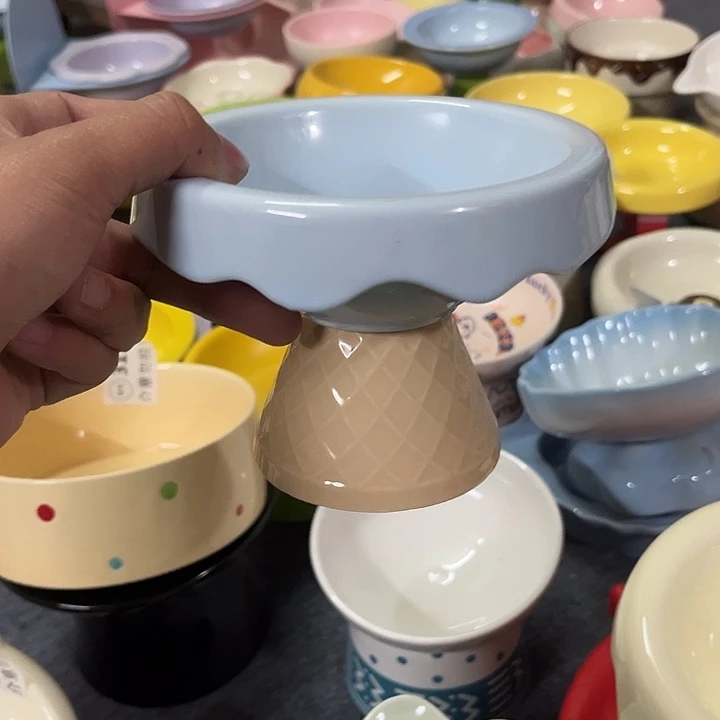 陶陶瓷冰淇淋高脚微x