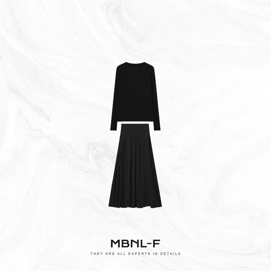 MBNL-F“羊绒桑蚕丝套装” 极简日常舒适半裙套装 秦磊XM-XTZ2023