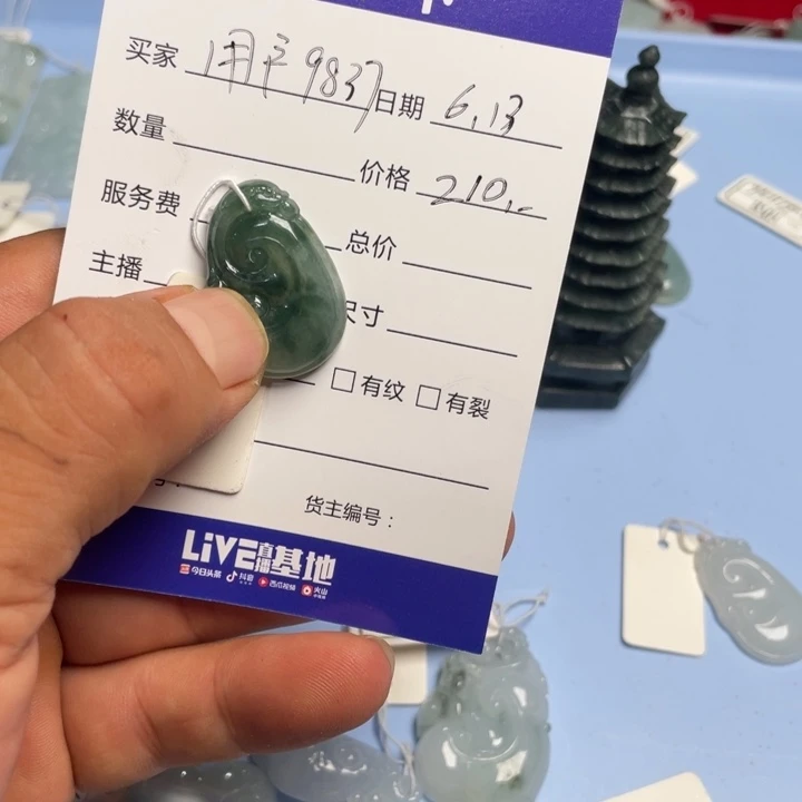 翡翠未镶嵌吊坠(不含链)用****6