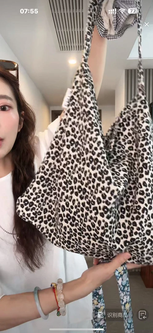 清仓-豹纹包 灯芯绒帆布包大容量包包