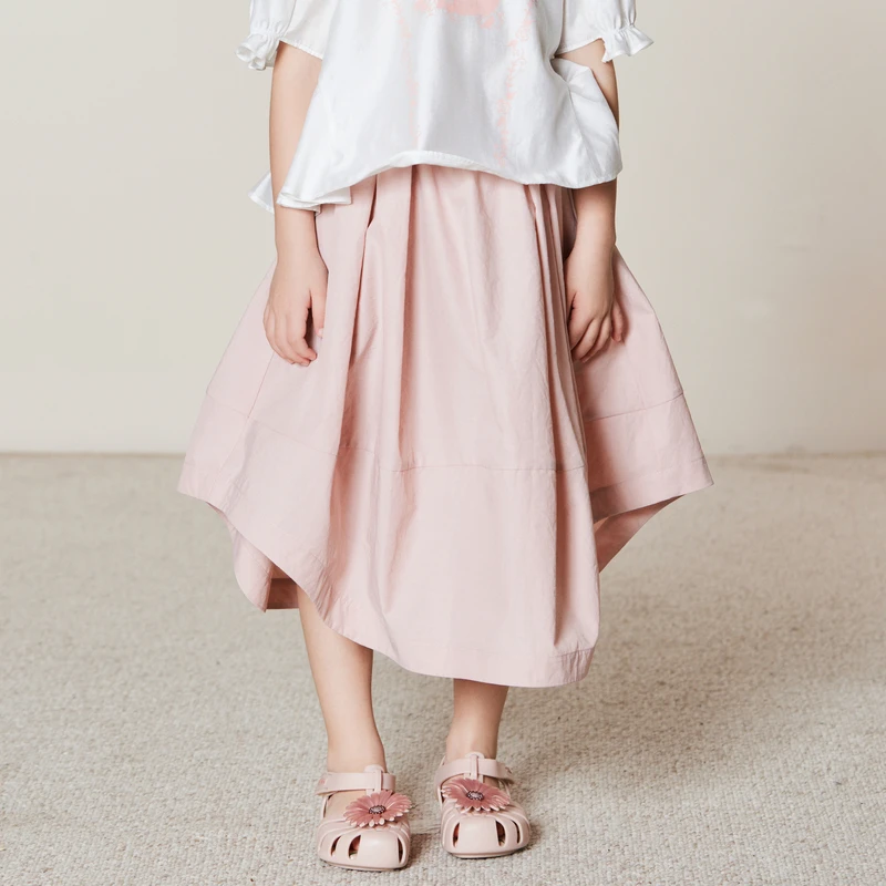 ff&dd童装2025夏季女童半身裙设计感高级气质宽松显瘦百搭a字裙女