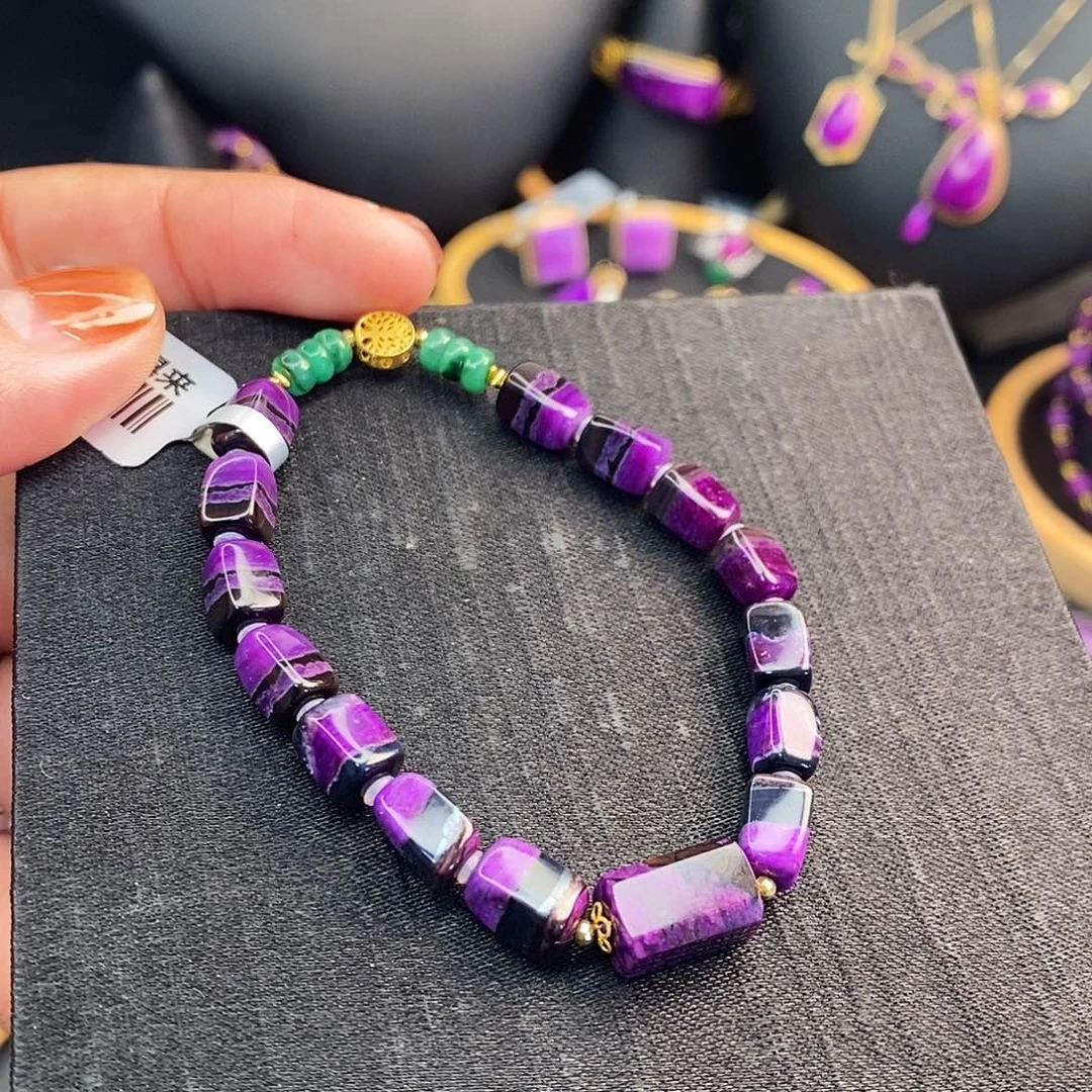 苏纪石（舒俱来）18K金镶嵌手串