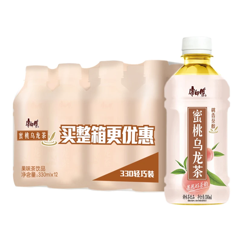 康师傅蜜桃乌龙茶  330ml*12瓶/箱夏日必备饮品