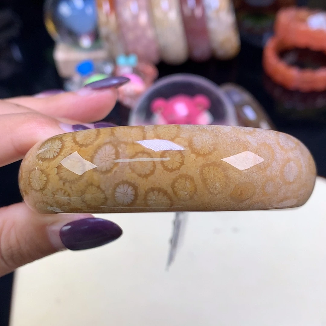 【闪购商品】颈饰未镶嵌硅化珊瑚（珊瑚玉）上新手镯59（46号）