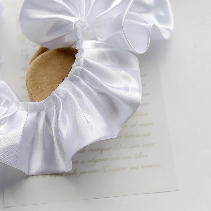 6-7CMcm色丁布褶皱花边手工DIY窗帘家纺服装装饰辅料蕾丝花边