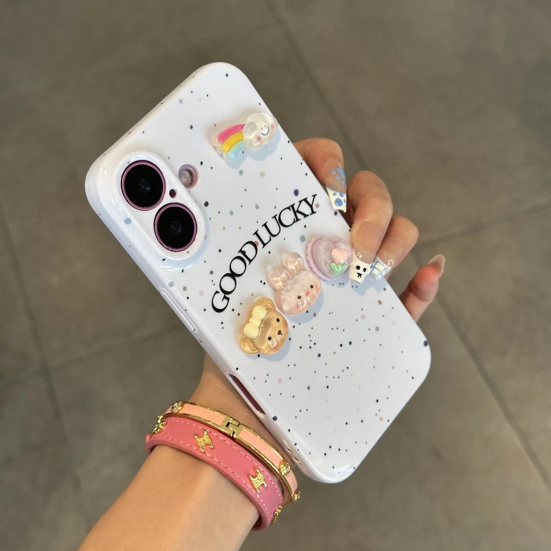欧克里里lucky云朵动物贴件适用苹果16手机壳华为P70vivo小米oppo