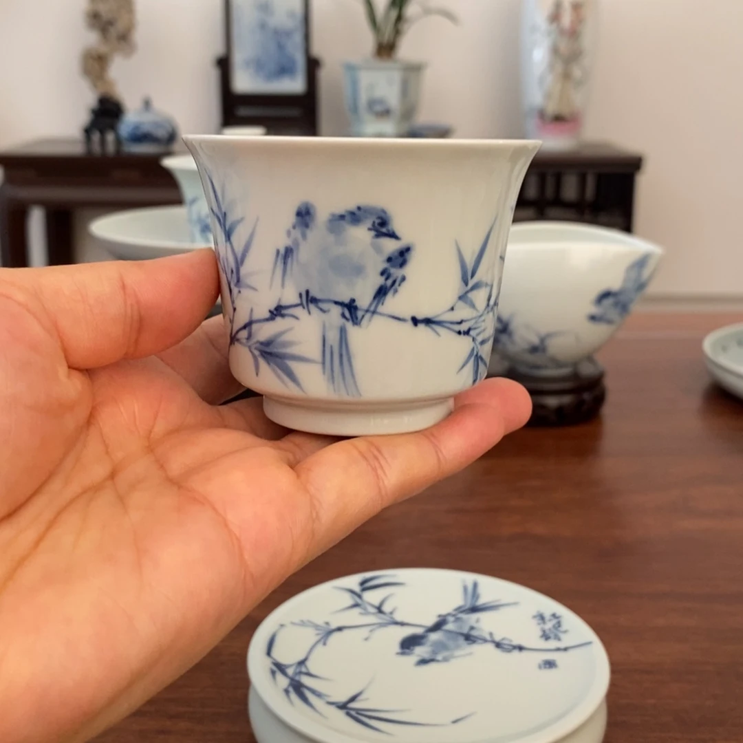 奋***仁景德镇宋意墨韵作品单杯