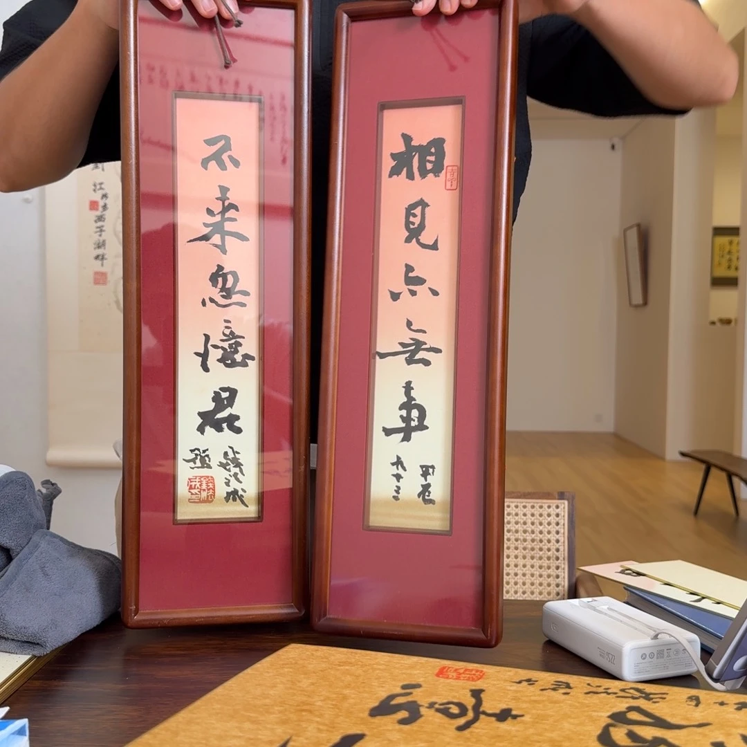 村***君书法钱法成书法镜框