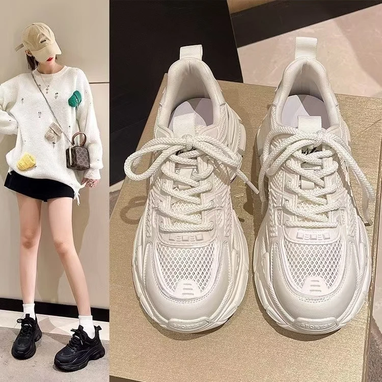 F-5增高老爹鞋女款2024新款秋季女鞋ins潮运动鞋轻便网