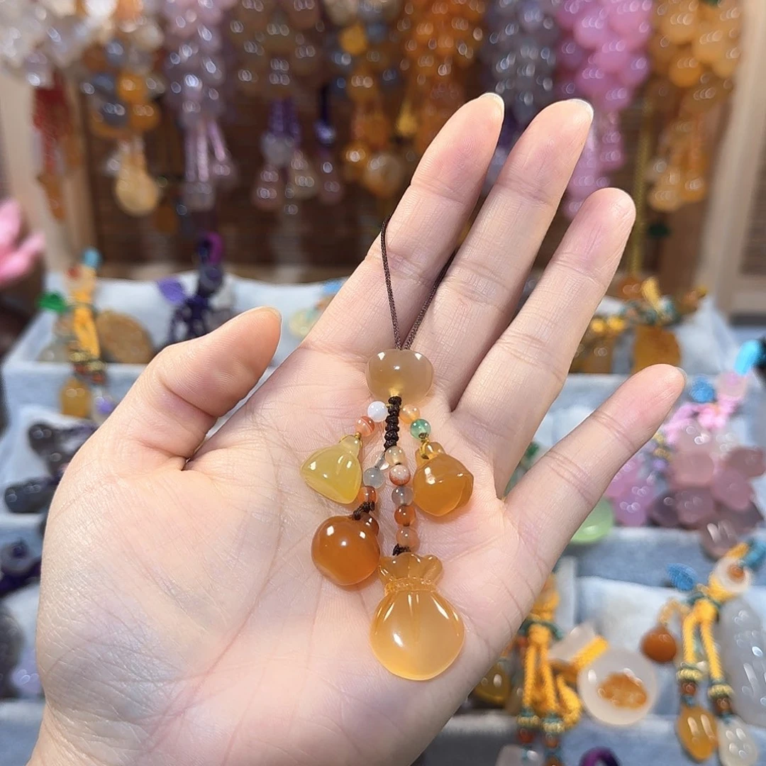 玛瑙/玉髓手机挂件福利款通货料子不挑带有包容点未镶嵌