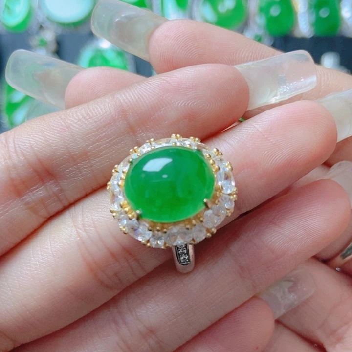 翡翠颈饰银S925镶嵌            