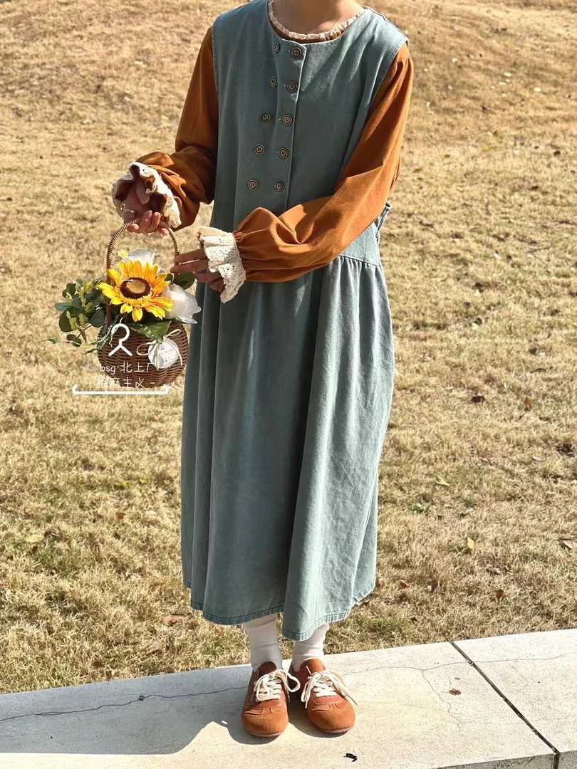 WEIWEI｜日系简约双排纽扣百搭牛仔裙