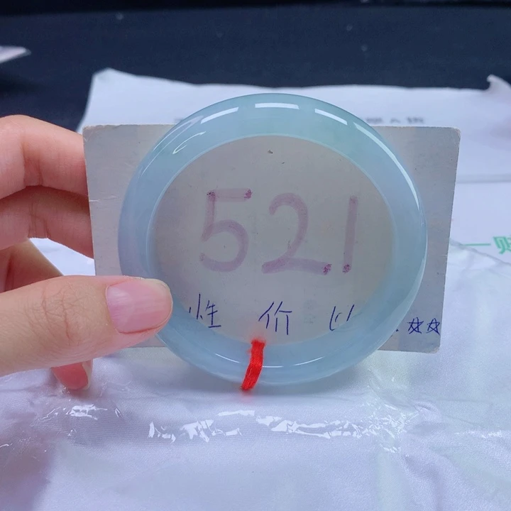 翡翠未镶嵌手镯58圈口