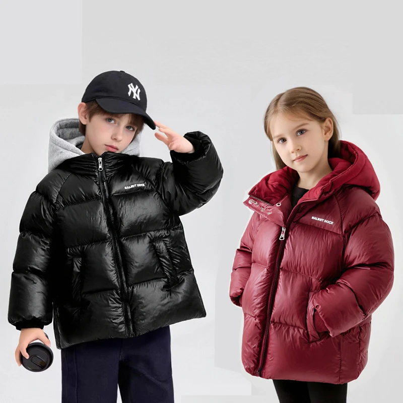 儿童冬装休闲保暖羽绒服新款男童女童冬季加厚连帽外套XT645-KRD