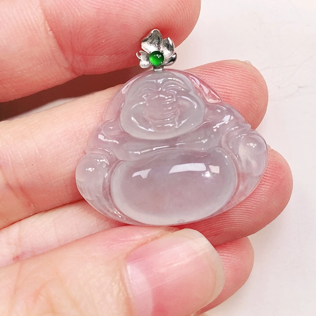 颈饰18K金镶嵌翡翠