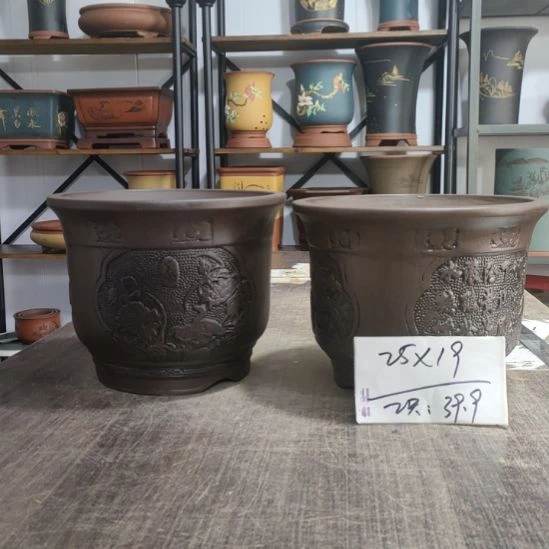紫砂花盆库存尾货清仓