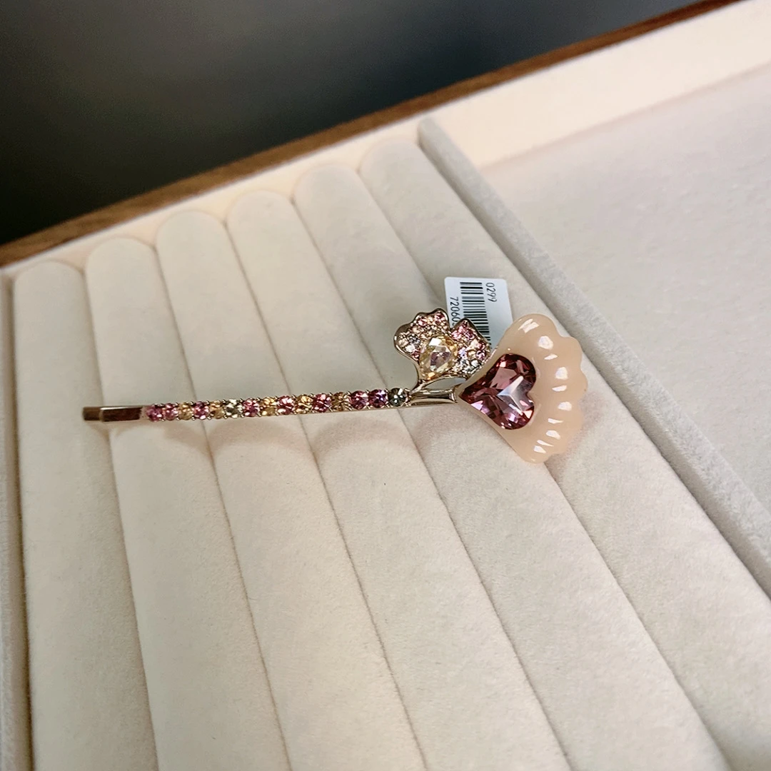 泛思欣品刘海夹一字夹碎发夹彩钻轻奢109甜美镶嵌发卡