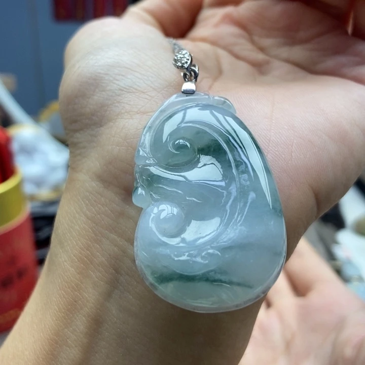 翡翠银S925镶嵌颈饰吊坠10