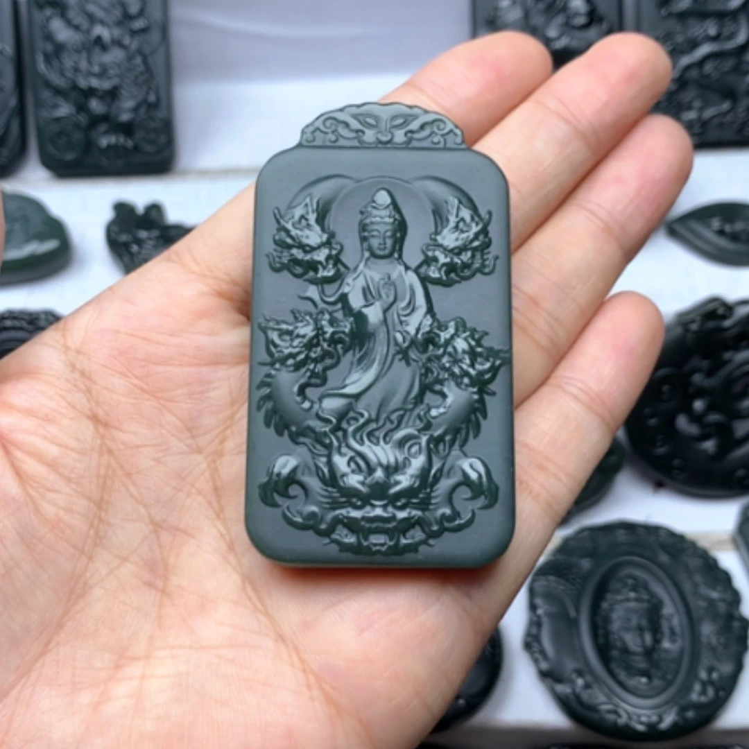 【闪购商品】颈饰未镶嵌和田玉双面雕刻
